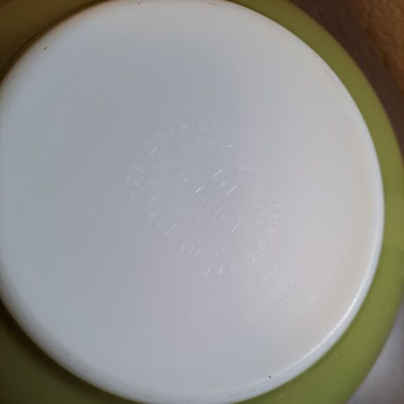 Vintage 60s Pyrex 2 1/2 Qt Bowl Verde Avocado Green 403 Glass Mixing Serving - Picture 3 of 11